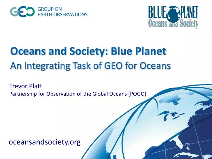 oceans and society blue planet an integrating task of geo for oceans