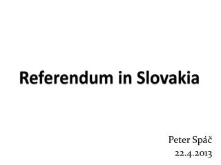 Referendum in Slovakia