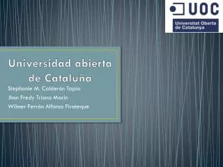 universidad abierta de catalu a
