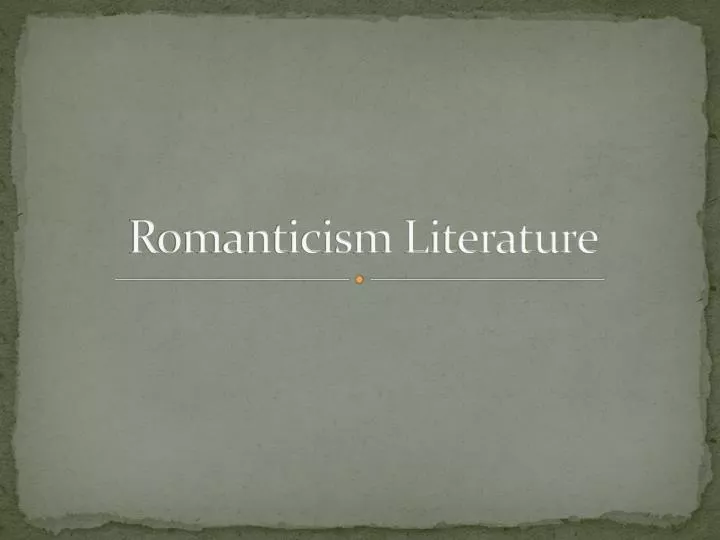 romanticism literature