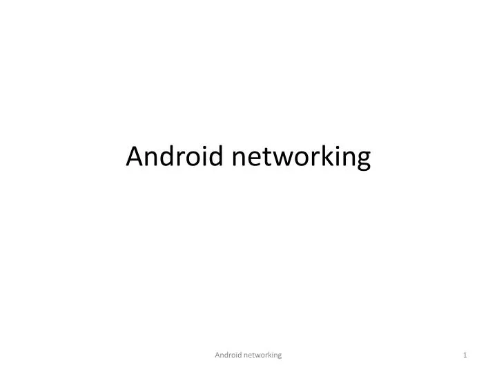 android networking