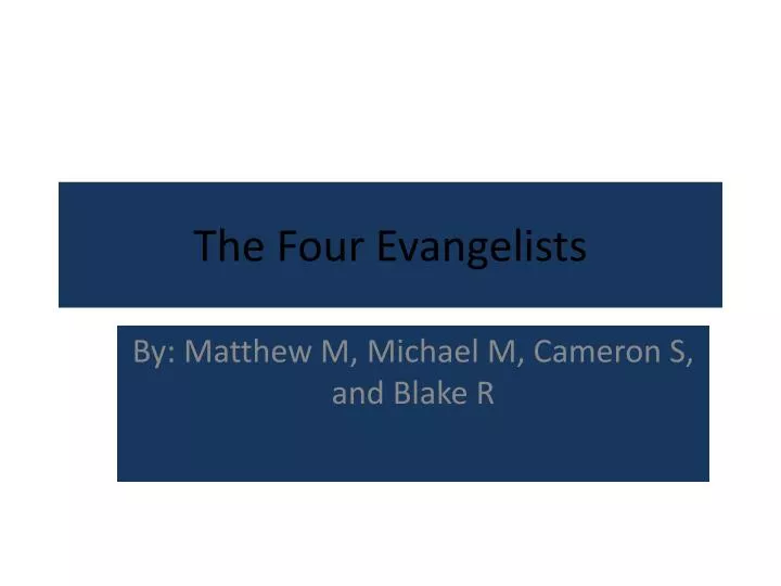 the four evangelists