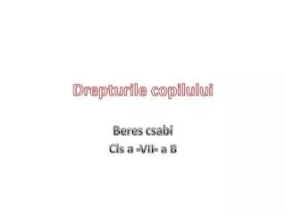 drepturile copilului