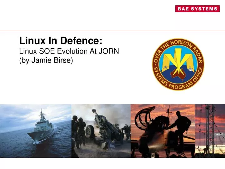 linux in defence linux soe e volution a t jorn by jamie birse