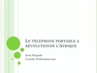 le t l phone portable a r volutionn l afrique