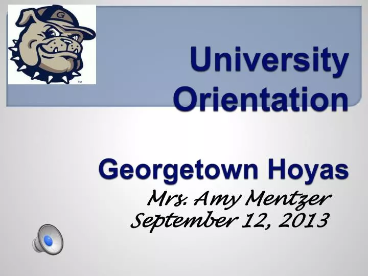 university orientation georgetown hoyas