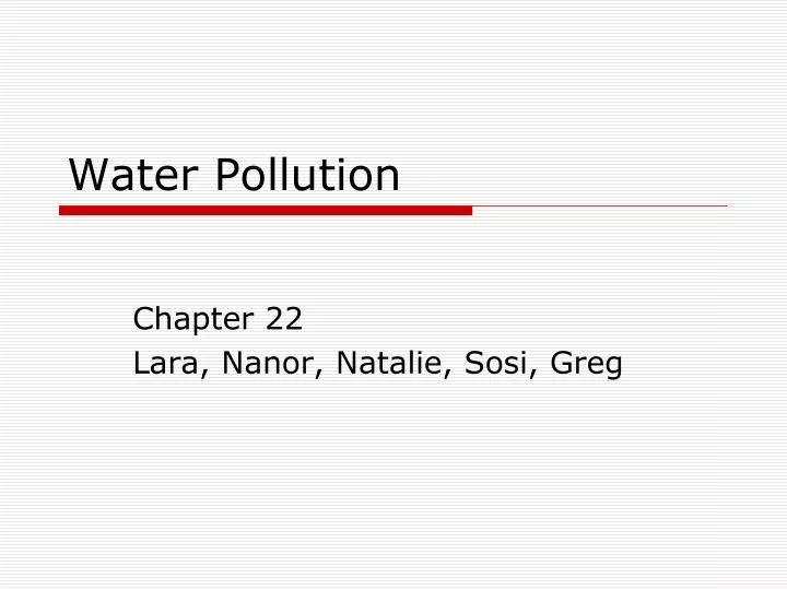 water pollution