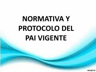 normativa y protocolo del pai vigente
