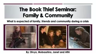 The Book Thief Seminar: Family &amp; Community