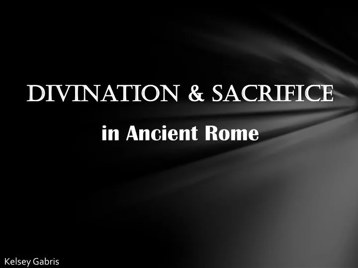 divination sacrifice in ancient rome