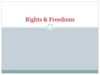 rights freedoms