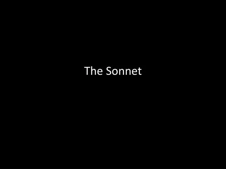 the sonnet