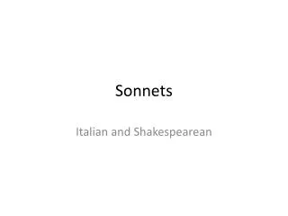 Sonnets