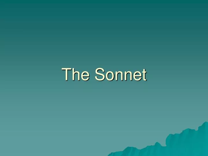 the sonnet