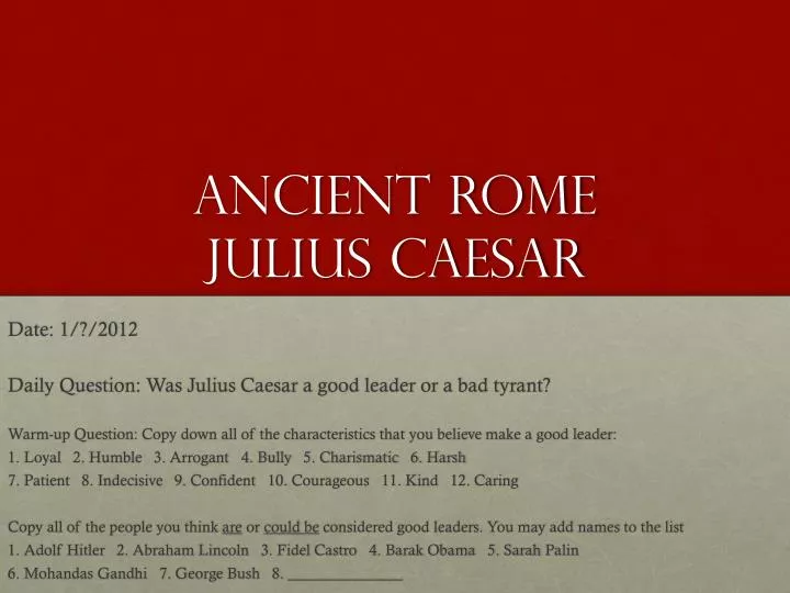 ancient rome julius caesar
