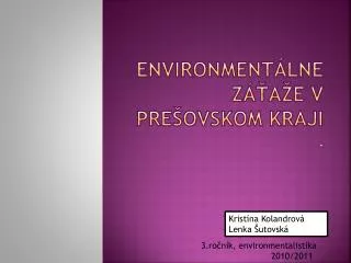 Environmentálne záťaže v Prešovskom kraji