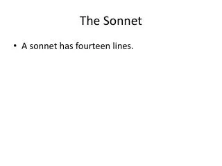 the sonnet