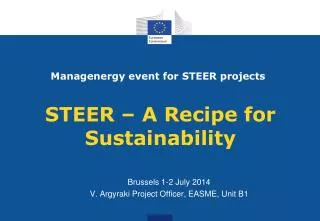 STEER – A Recipe for Sustainability