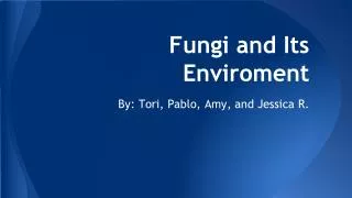 Fungi and Its Enviroment