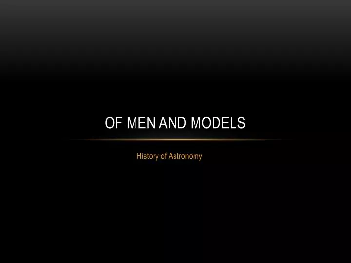 of men and models