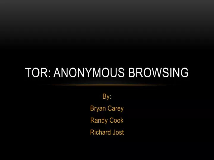 tor anonymous browsing