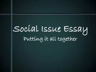 Social Issue Essay