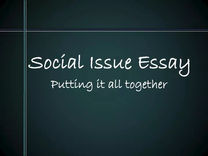 social issue problem solution essay