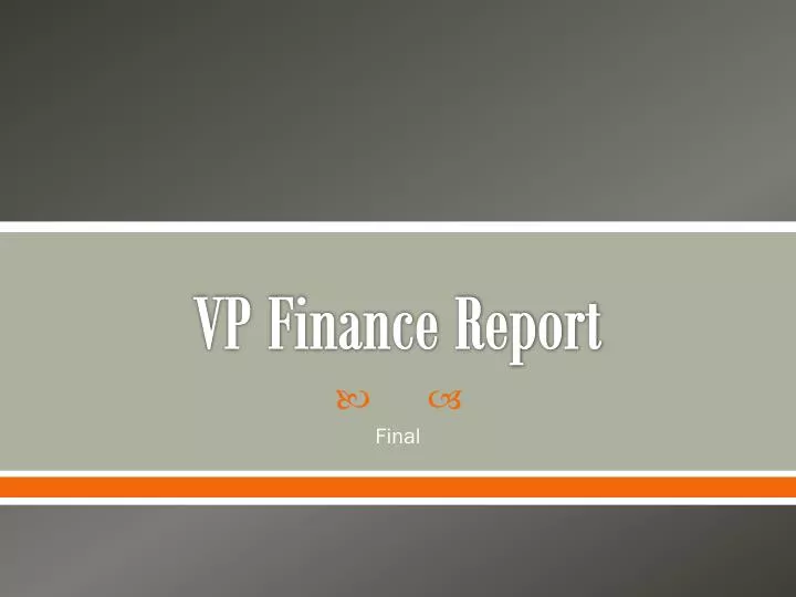 vp finance report