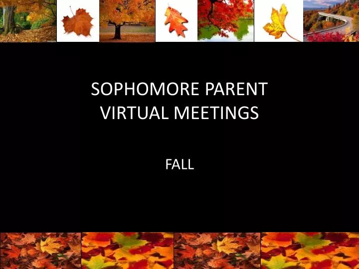 sophomore parent virtual meetings