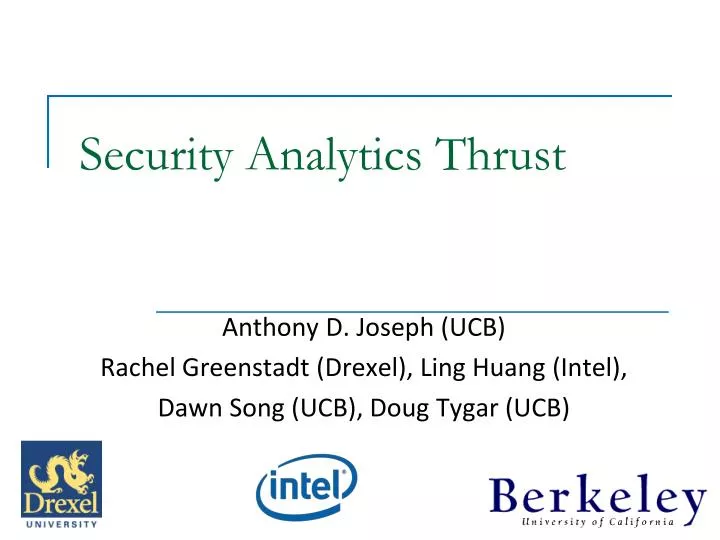 security analytics thrust