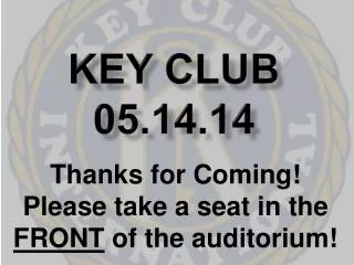 Key Club 05.14.14