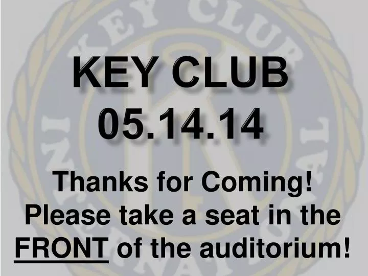 key club 05 14 14
