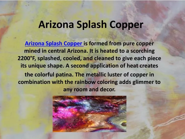 arizona splash copper