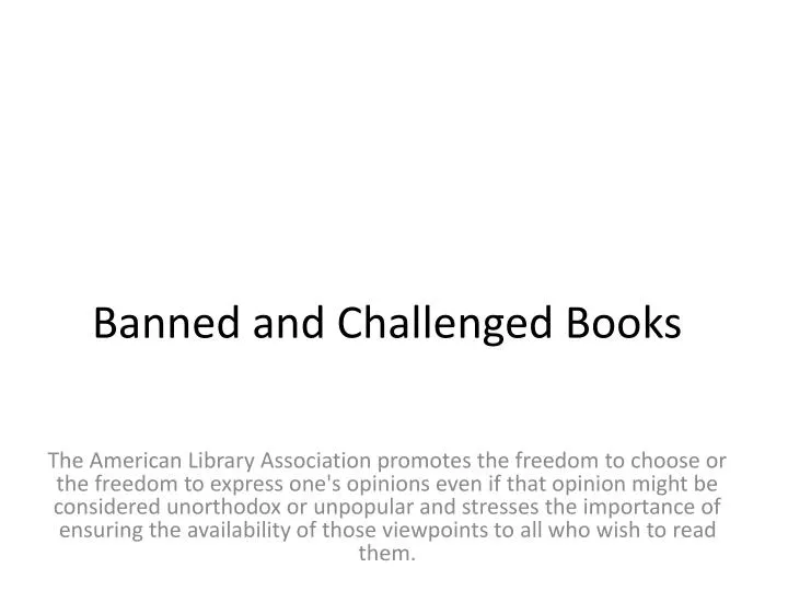 banned and challenged books