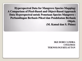 IKE DORI CANDRA C552130111 TEKNOLOGI KELAUTAN