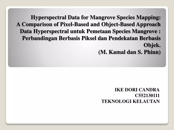 ike dori candra c552130111 teknologi kelautan