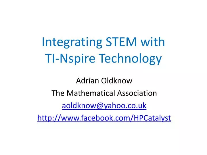 integrating stem with ti nspire technology