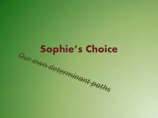 sophie s choice