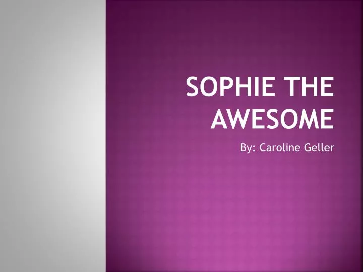 sophie the awesome