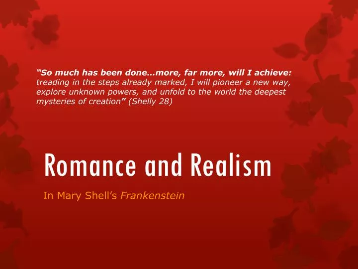 romance and realism