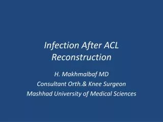 Infection After ACL Reconstruction