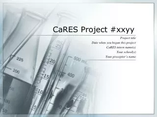 CaRES Project # xxyy