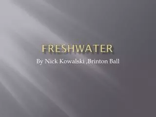 Freshwater