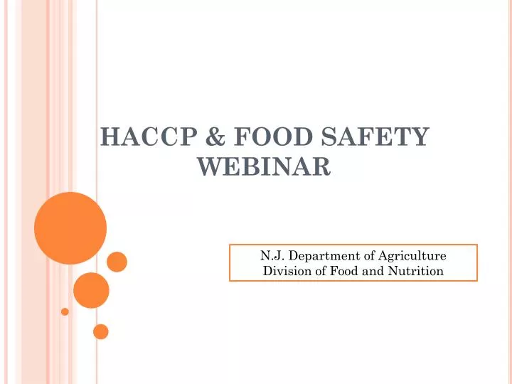 haccp food safety webinar