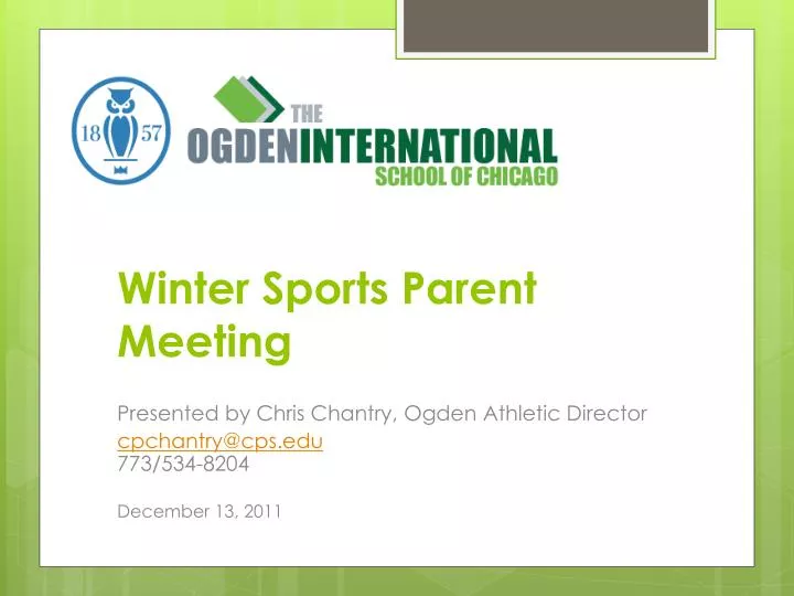 winter sports parent meeting