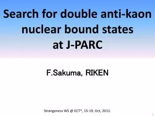 Search for double anti- kaon nuclear bound states at J-PARC