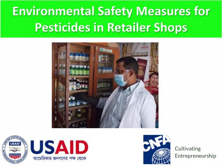 environmental safety measures for pesticides in retailer shops