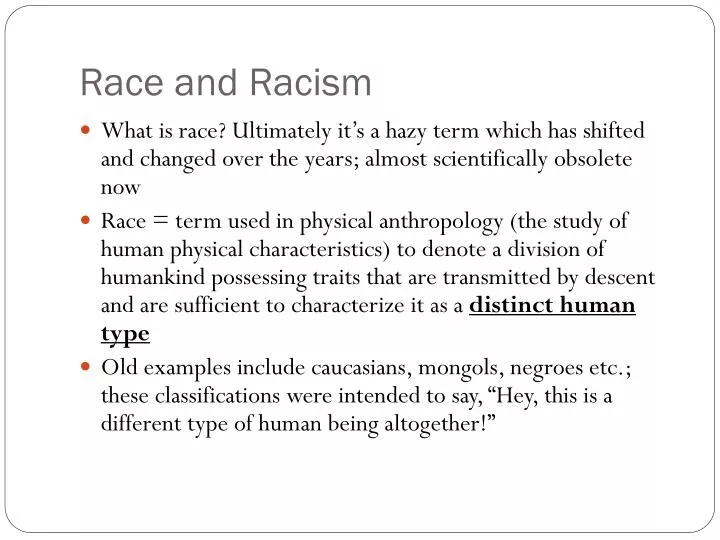 race and racism