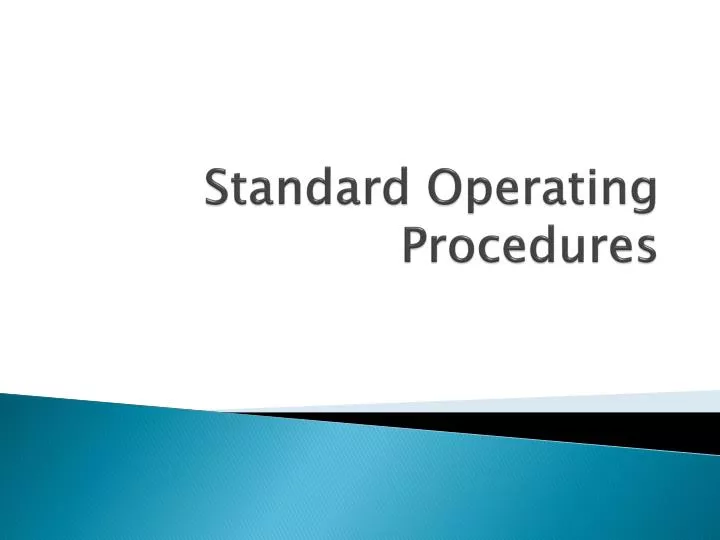 standard operating procedures