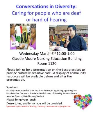 Conversations in Diversity: Caring for people who are deaf or hard of hearing